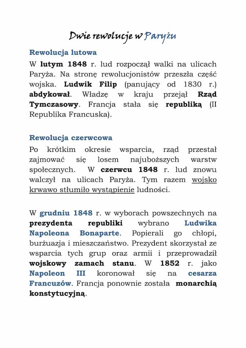 Napisz Dlaczego Polacy Uczestniczyli W Wiośnie Ludów W Europie Przyczyny i Skutki Wiosny Ludów w Europie i Polsce (Historia) jako PDF