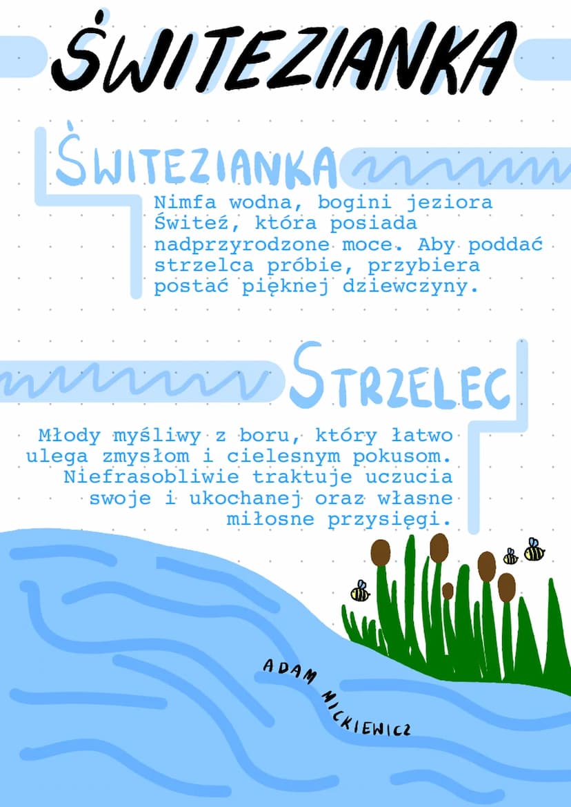 Bohaterowie
Lektur
KLASA
8
. ŚMIERĆ PUŁKOWNIKA
M
Emilia Plater
Adam
Mickiewicz
mw
O
szlachcianka, przystąpiła do
powstania wraz z własnym
li