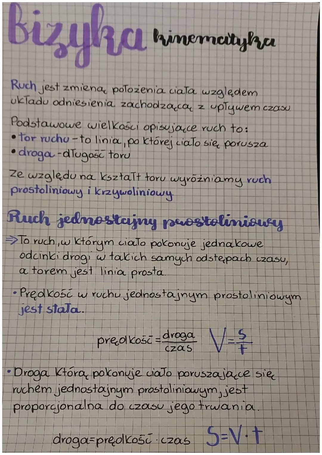 Fizyka kinematyka