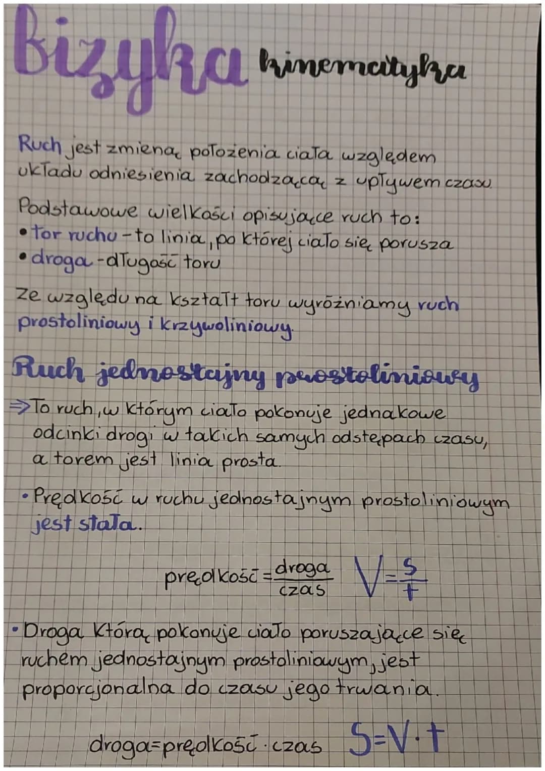 Bizyka
kinematyka
Ruch jest zmieną położenia ciała względem
ukladu odniesienia zachodzącą z upływem czasu.
Podstawowe wielkości opisujące ru