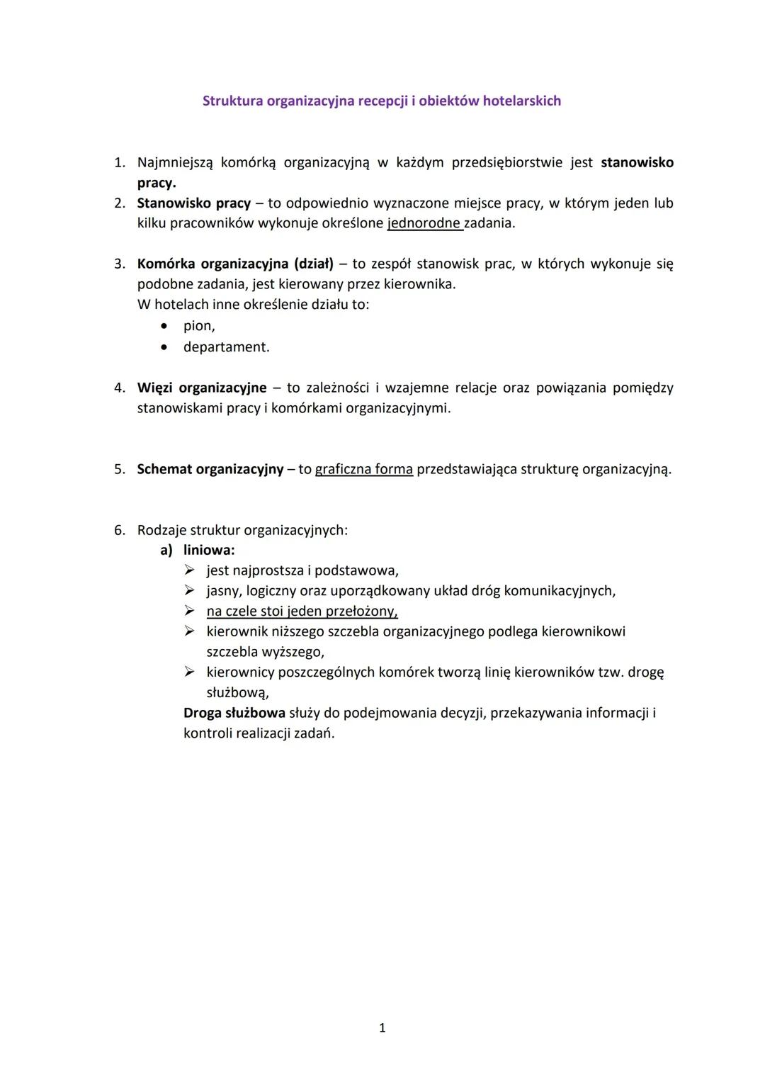 Struktura Recepcji i Obiektów w Hotelarstwie