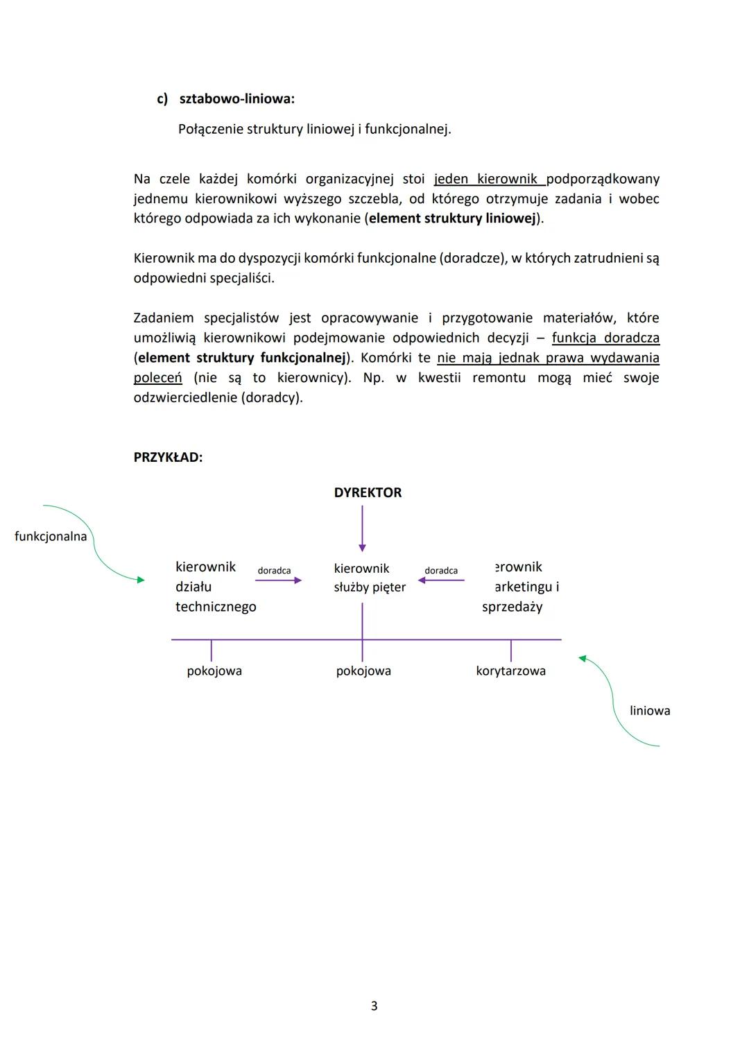1. Najmniejszą komórką organizacyjną w każdym przedsiębiorstwie jest stanowisko
pracy.
2. Stanowisko pracy - to odpowiednio wyznaczone miejs
