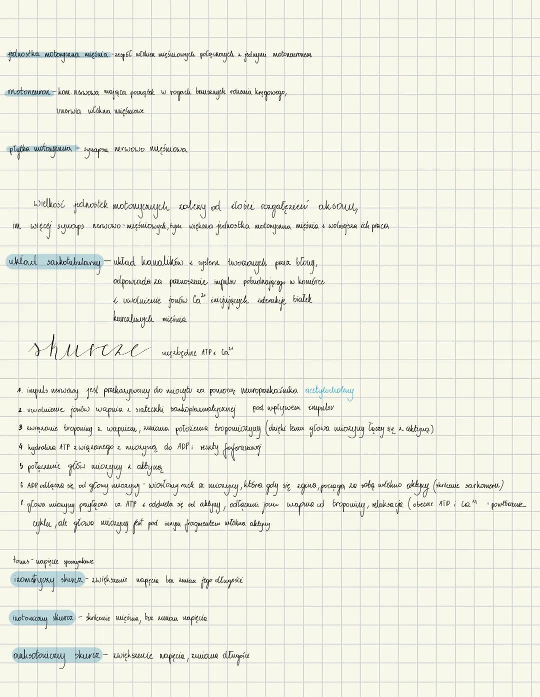 unlad
Miesniowy
• Chynny aparat ruchu
• odpowiada sa pobudliwość - zdolność reagowania na bodźce zewnętrame i wewnetrame
i kurczliwość - zdo