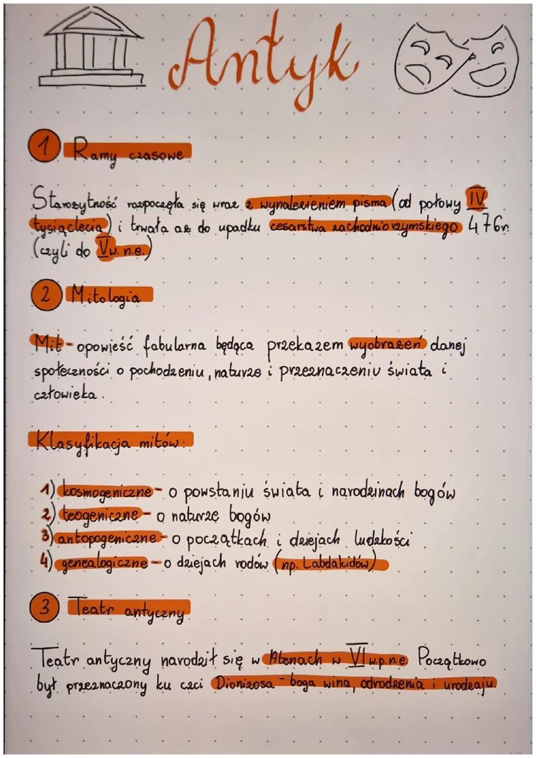 Antyk
1 Ramy
Starozytność rozpoczęła się wrae & wynalerieniem pisma (od połowy !!!
tysiąclecia) i trwała as do upadku cesarstwa nachodnio rz