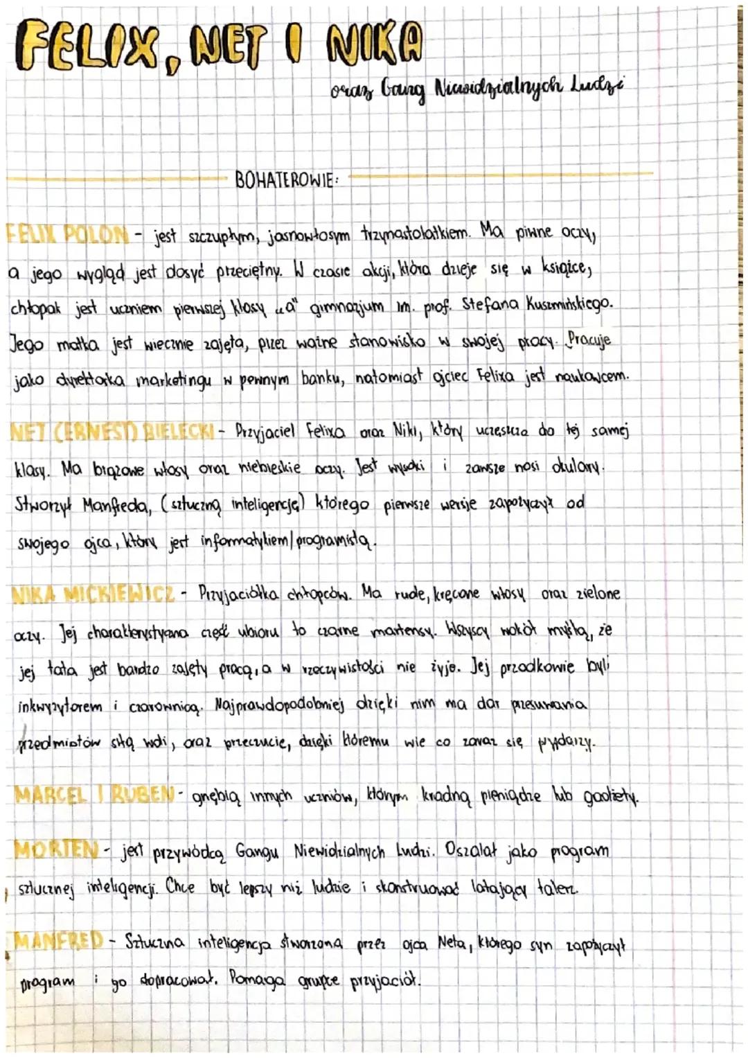 Felix, Net i Nika – Streszczenie i Analiza Lektury