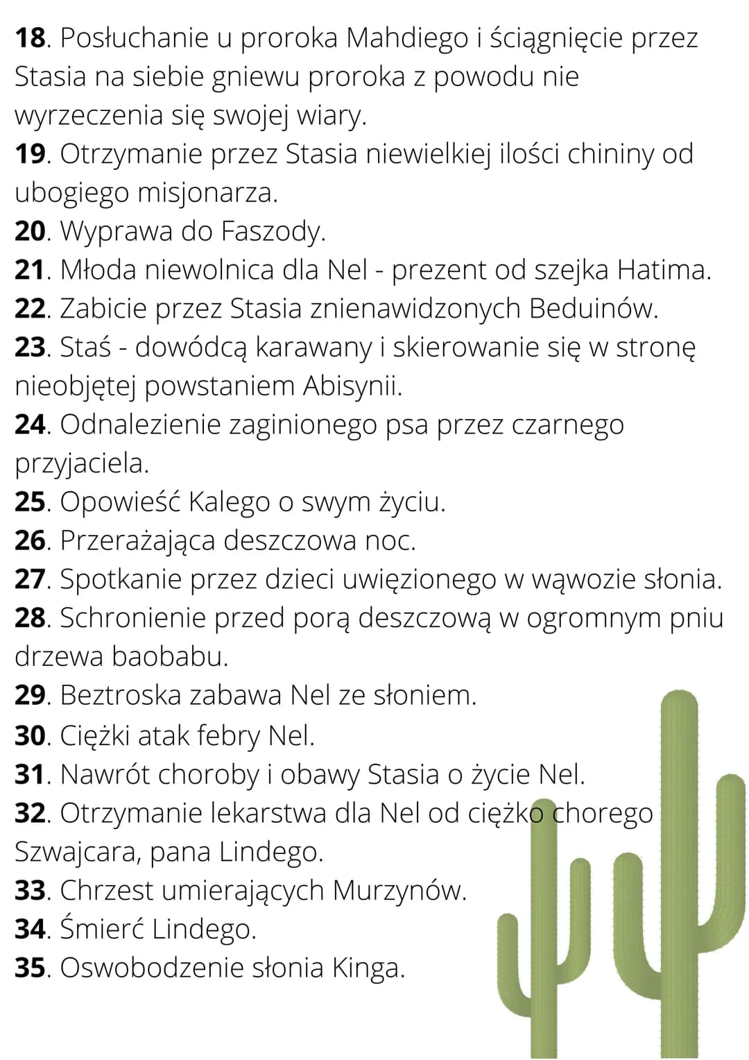 W pustyni iw puszczy
Bohaterowie
Staś Tarkowski - czternastoletni młodzieniec urodzony i
wychowany w Port Saidzie. Jego
ojcem był Polak, a m