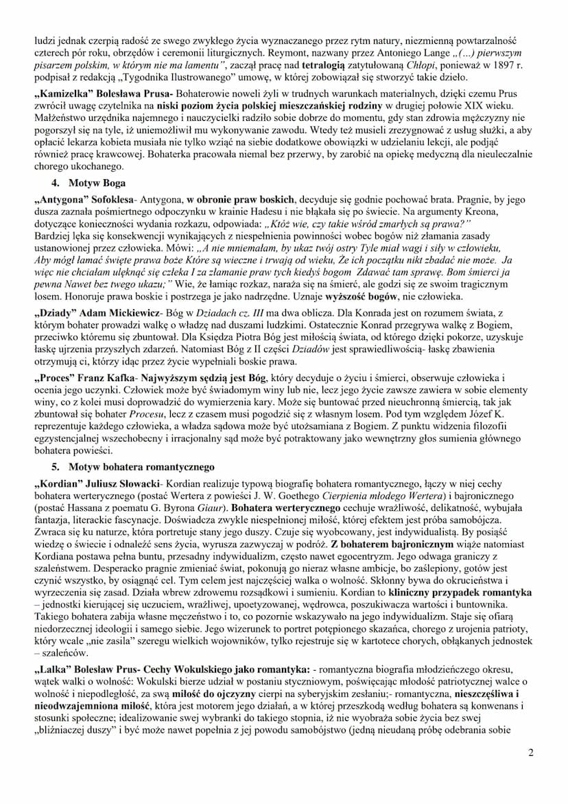 MOTYWY
1. Motyw artysty
,,Janko Muzykant" - Henryk Sienkiewicz- Pasją małego Janka jest muzyka. Chłopiec słyszy ją wszędzie: w polu,
na łące