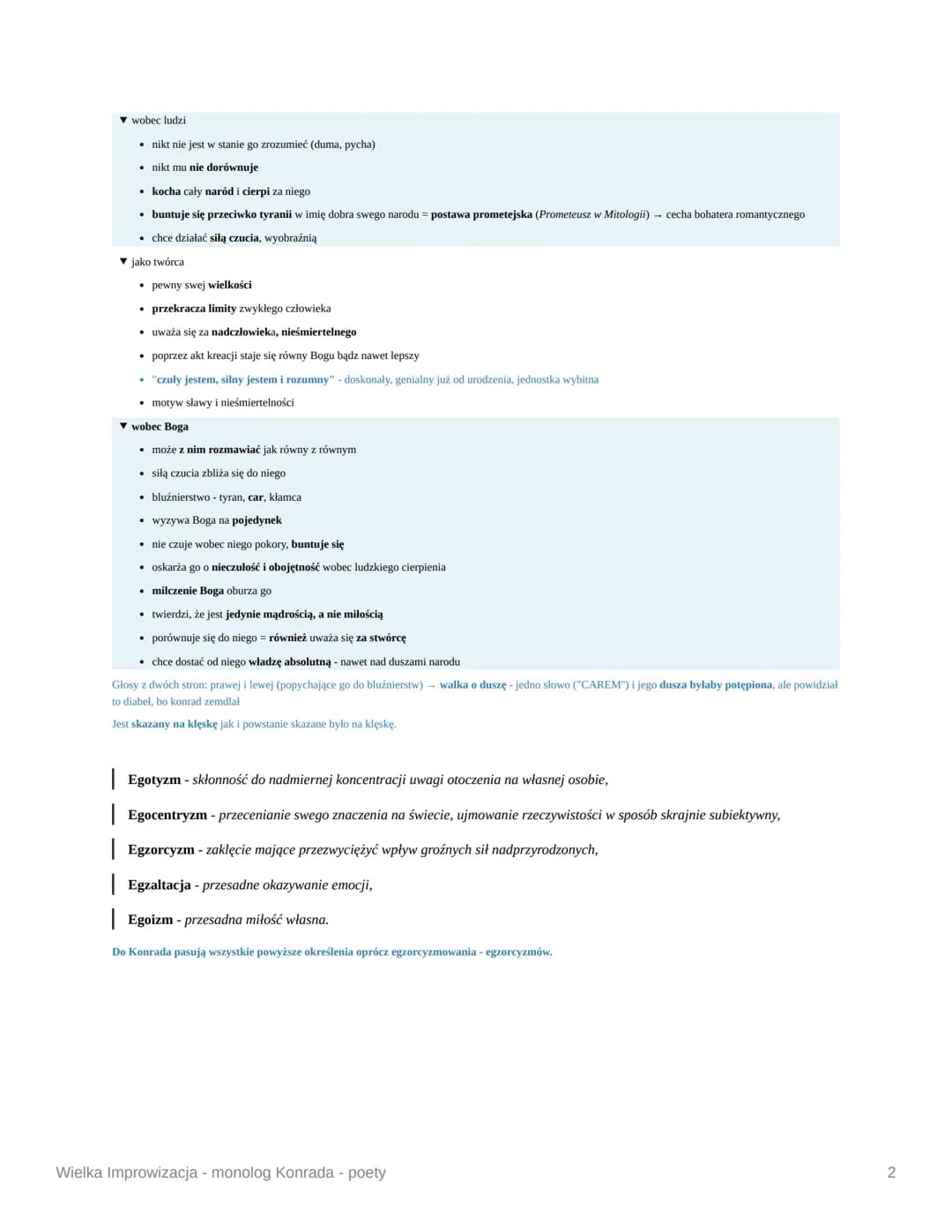 Wielka Improwizacja - monolog Konrada - poety
▼ Improwizować = robić coś bez przygotowania, bez planu, na bieżąco.
Przykłady: ćwiczenia akto