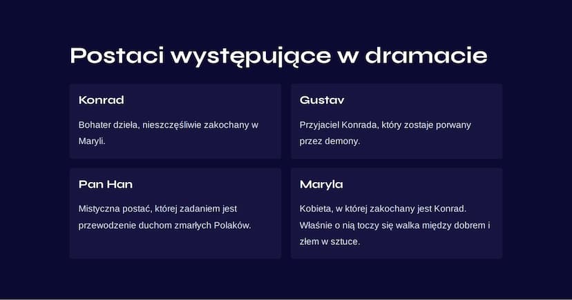 "Dziady cz. IV"
Dziady cz. IV to polska sztuka teatralna autorstwa Adama
Mickiewicza. Przedstawia ona historię polskiego narodu i kładzie
na