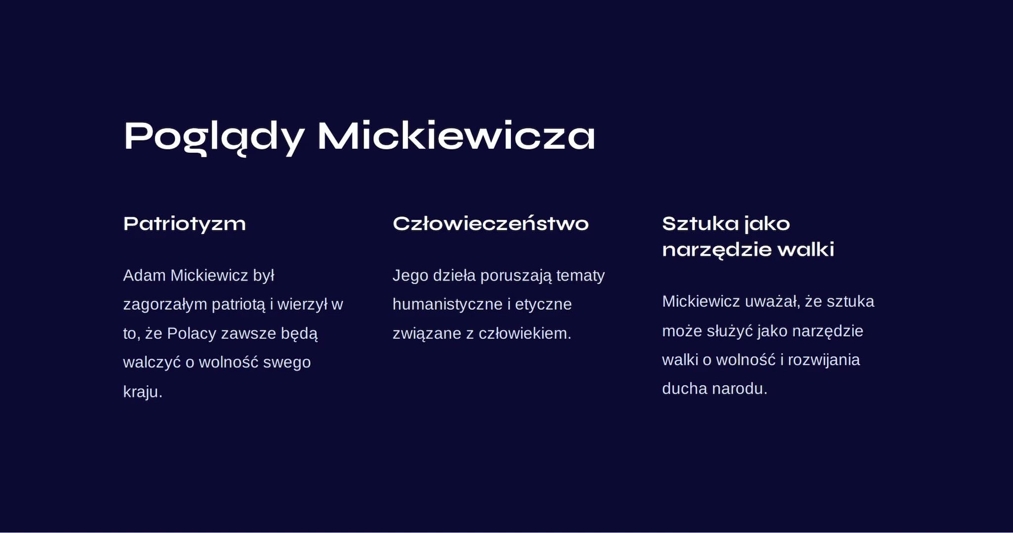"Dziady cz. IV"
Dziady cz. IV to polska sztuka teatralna autorstwa Adama
Mickiewicza. Przedstawia ona historię polskiego narodu i kładzie
na