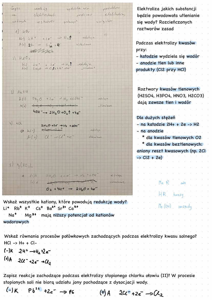 2H/H₂ A1/A¹ A₁/As
P+/P/"
Zad.1 Dysponując następującymi półogniwami: wodorowe, glinowe, srebrowe i platynowe:
a) zapisz schematy wszystkich 