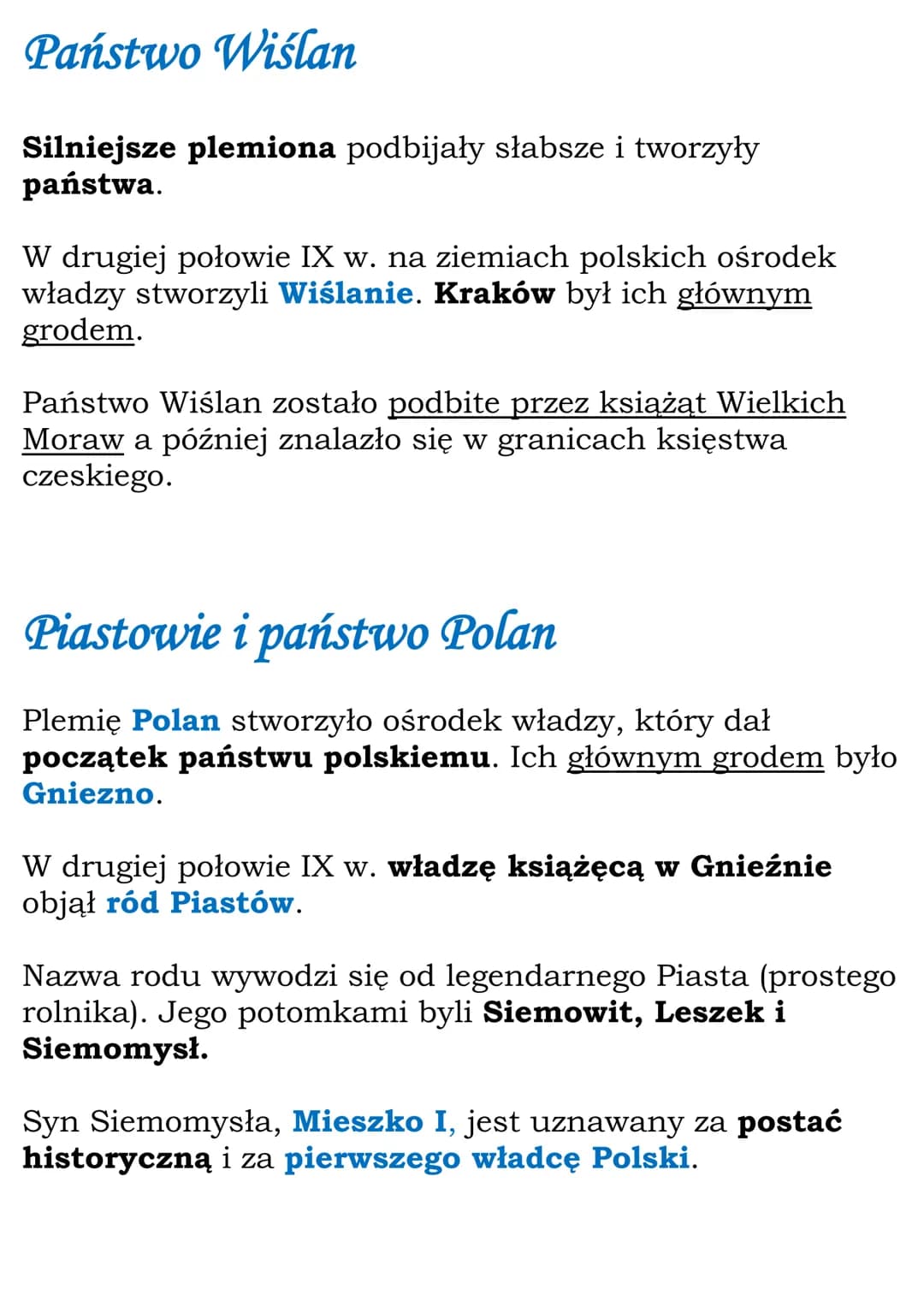 Narodziny państwa polskiego
Słowianie na ziemiach polskich
Wiec - zgromadzenie, w którym brali udział wszyscy
dorośli mężczyźni, decydujące 