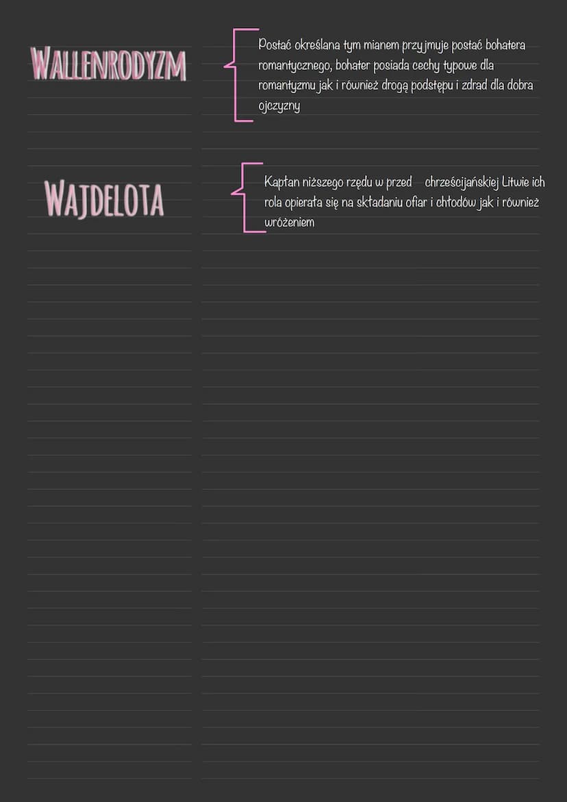 KONRAD WALLENROD
DATA WYDANIA GATUNEK
1828 rok
EPOKA
Romantyzm
RODZAJ
Epika
Powieść poetycka o Cechach
fabuła o luźnej, nieciągłej, zawieraj