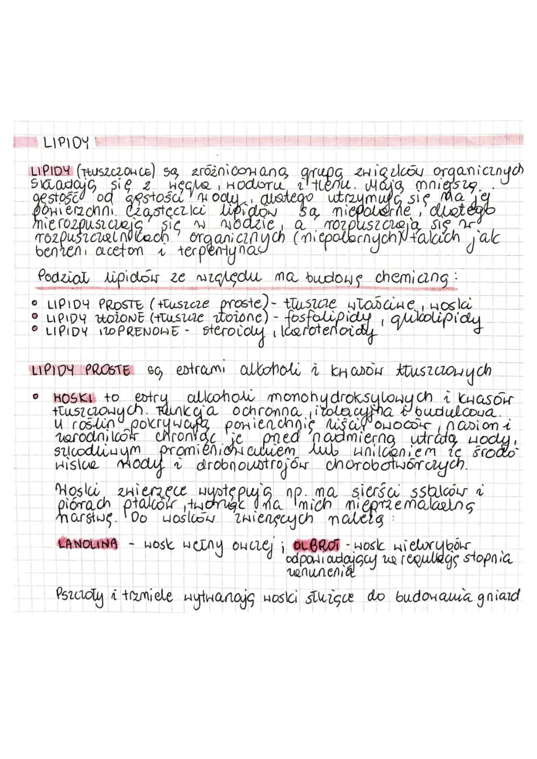 LIPIDY
LIPIDY (HUSZCZONCE) SQ, zróżnicowana grupa związków organicznych
się Hodori tlenu.
gestoscy od gostosa nody, awatego utrzymują sinigs