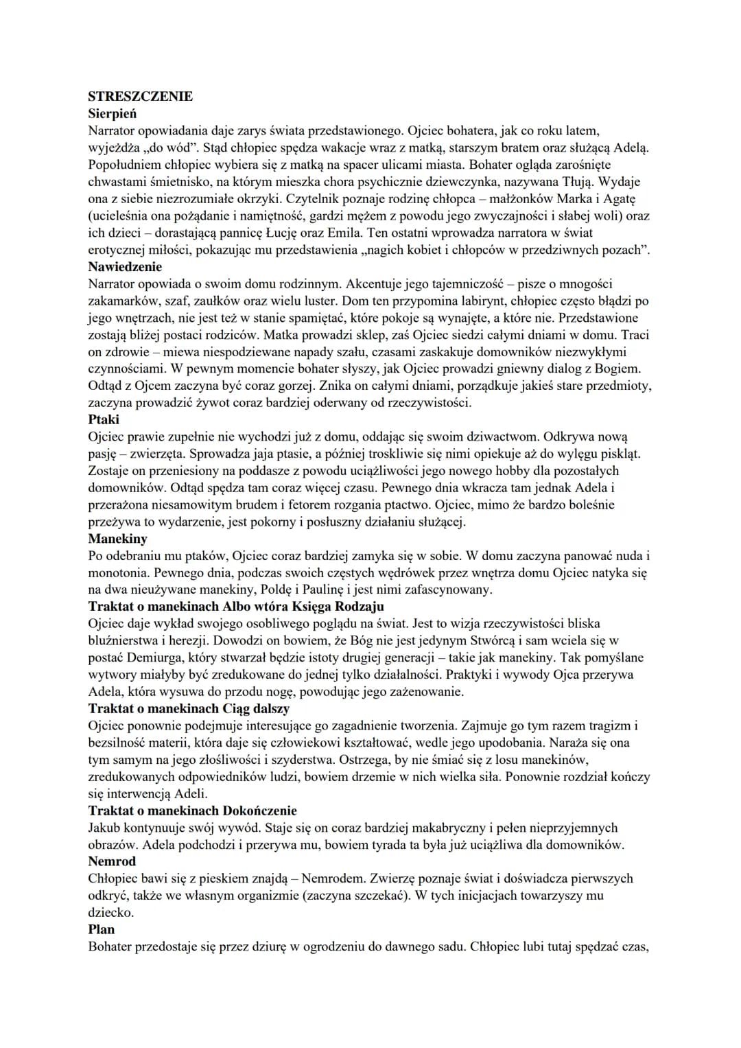 SKLEPY CYNAMONOWE
Autor: Bruno Schulz
Rodzaj literacki: epika
Gatunek literacki: opowiadanie
Epoka: 20-lecie międzywojenne
Czas i miejsce ak