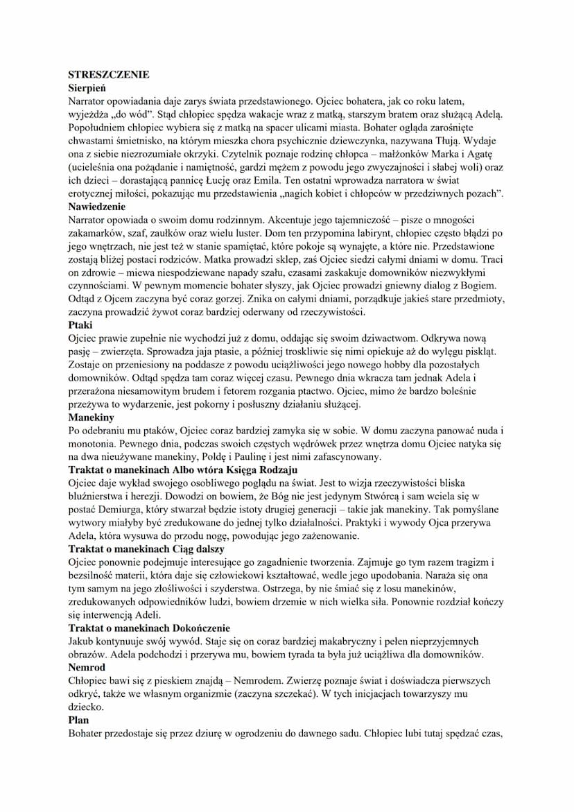 SKLEPY CYNAMONOWE
Autor: Bruno Schulz
Rodzaj literacki: epika
Gatunek literacki: opowiadanie
Epoka: 20-lecie międzywojenne
Czas i miejsce ak
