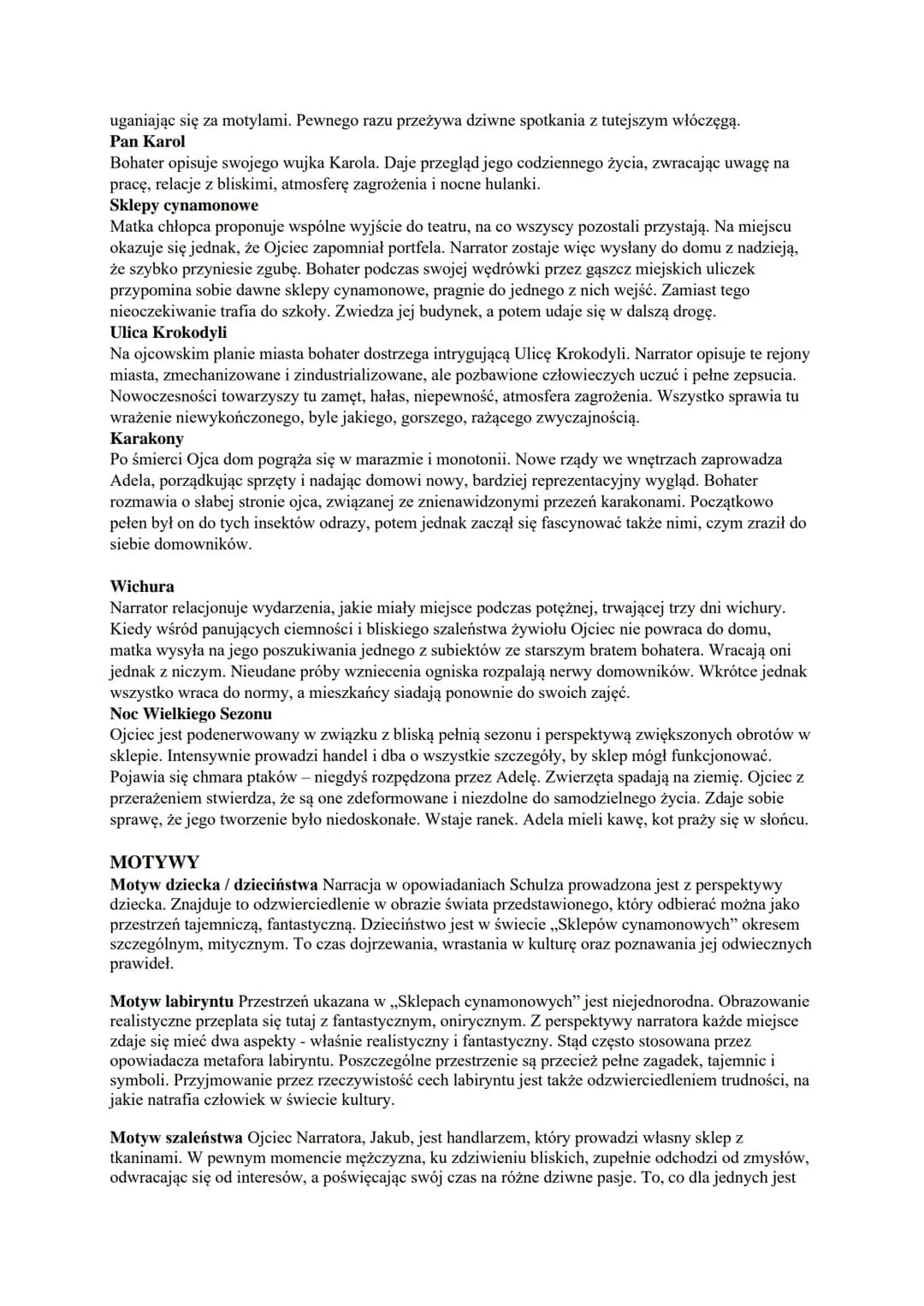 SKLEPY CYNAMONOWE
Autor: Bruno Schulz
Rodzaj literacki: epika
Gatunek literacki: opowiadanie
Epoka: 20-lecie międzywojenne
Czas i miejsce ak