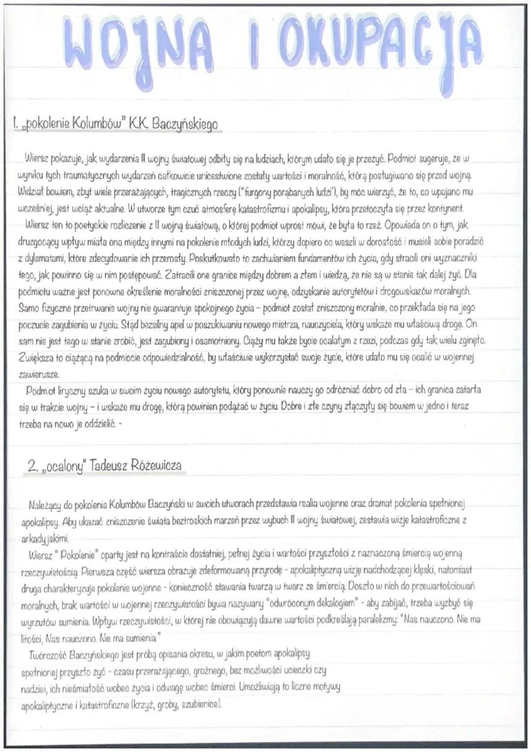 Straszenie tekstów z wojny i okupacji 