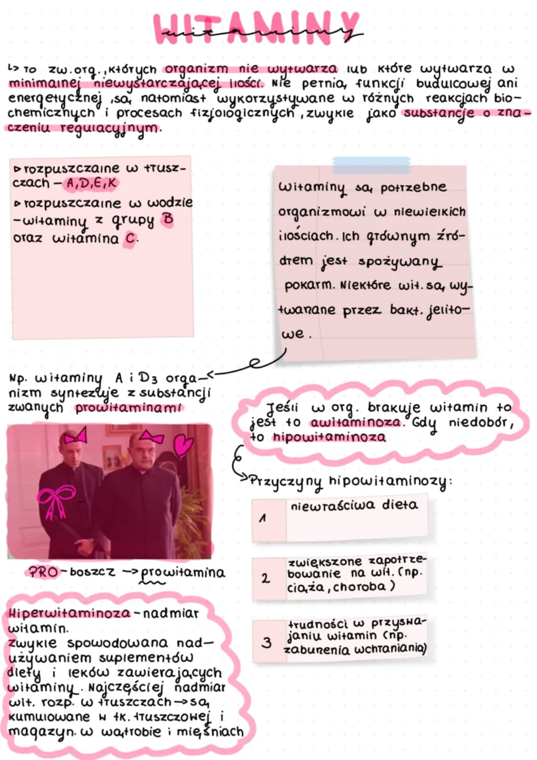 WITAMINY
L> TO zw.org., których organizm nie wytwarza lub które wytwarza w.
minimalnej niewystarczającej ilości. Nie pernia, funkcji budulco