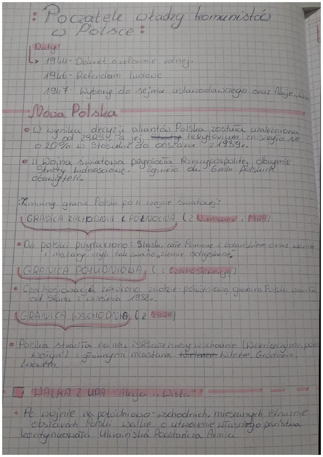 : Poczatele władzy komunistów
w Polsce:
O
Daty'
-> 1944- Delivet o reformie volnej.
1946- Refendam ludowe
194f- Wybory do sejma ustawodawcze