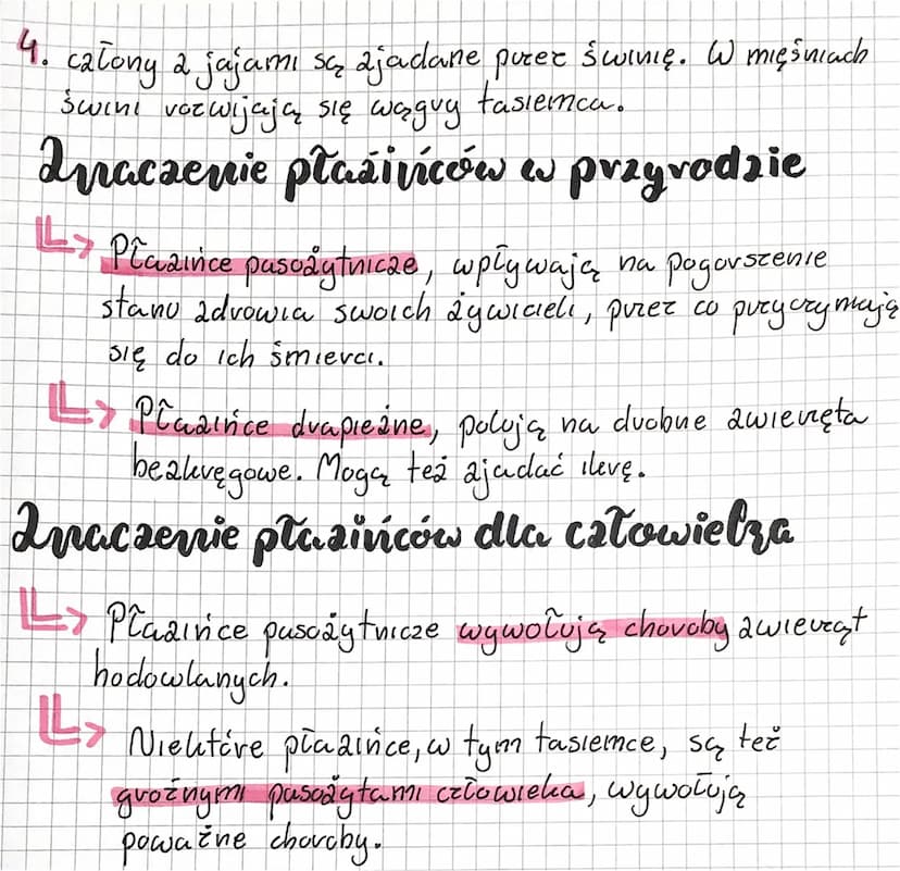 biologia
płazivice
Płazińce to awierzęta, któve veają zudwyday długie
i płaskie dato.
2decydowana większość płazińców to pasożyty,
ktove żyj