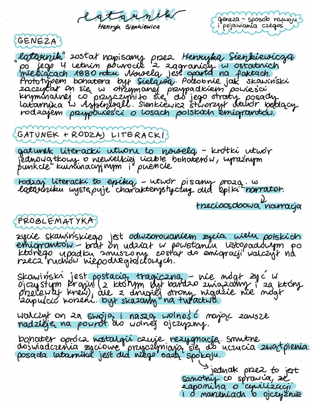 Latarnik Henryka Sienkiewicza – Analiza i Streszczenie