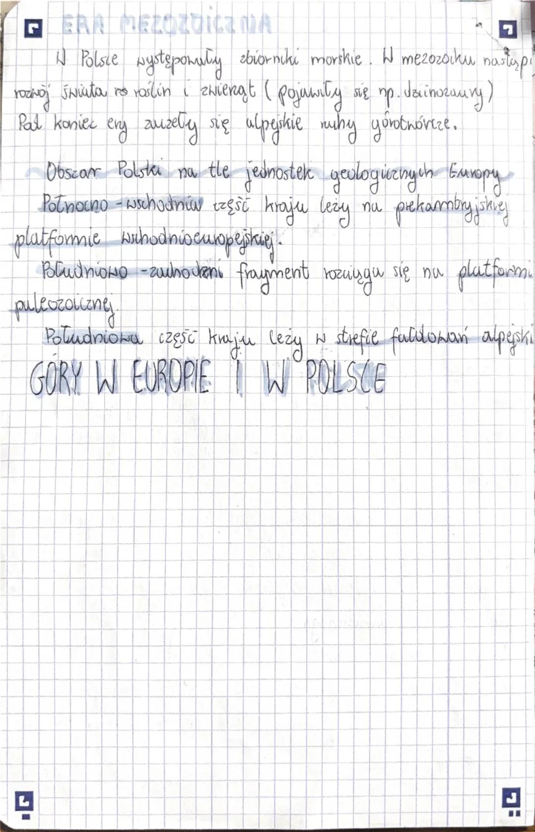 PRZESZŁOSC GEOLOGICZNA
1
Większość terytorium nazego kraju została zalona przez
more lub że przykrywała ją kilkukilometrowa warstwa lodu.
Dy