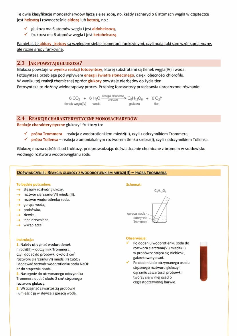 T. CUKRY
1 SACHARYDY
Sacharydy, nazywane inaczej cukrami lub węglowodanami, to wielofunkcyjne pochodne węglowodorów,
których cząsteczki opró