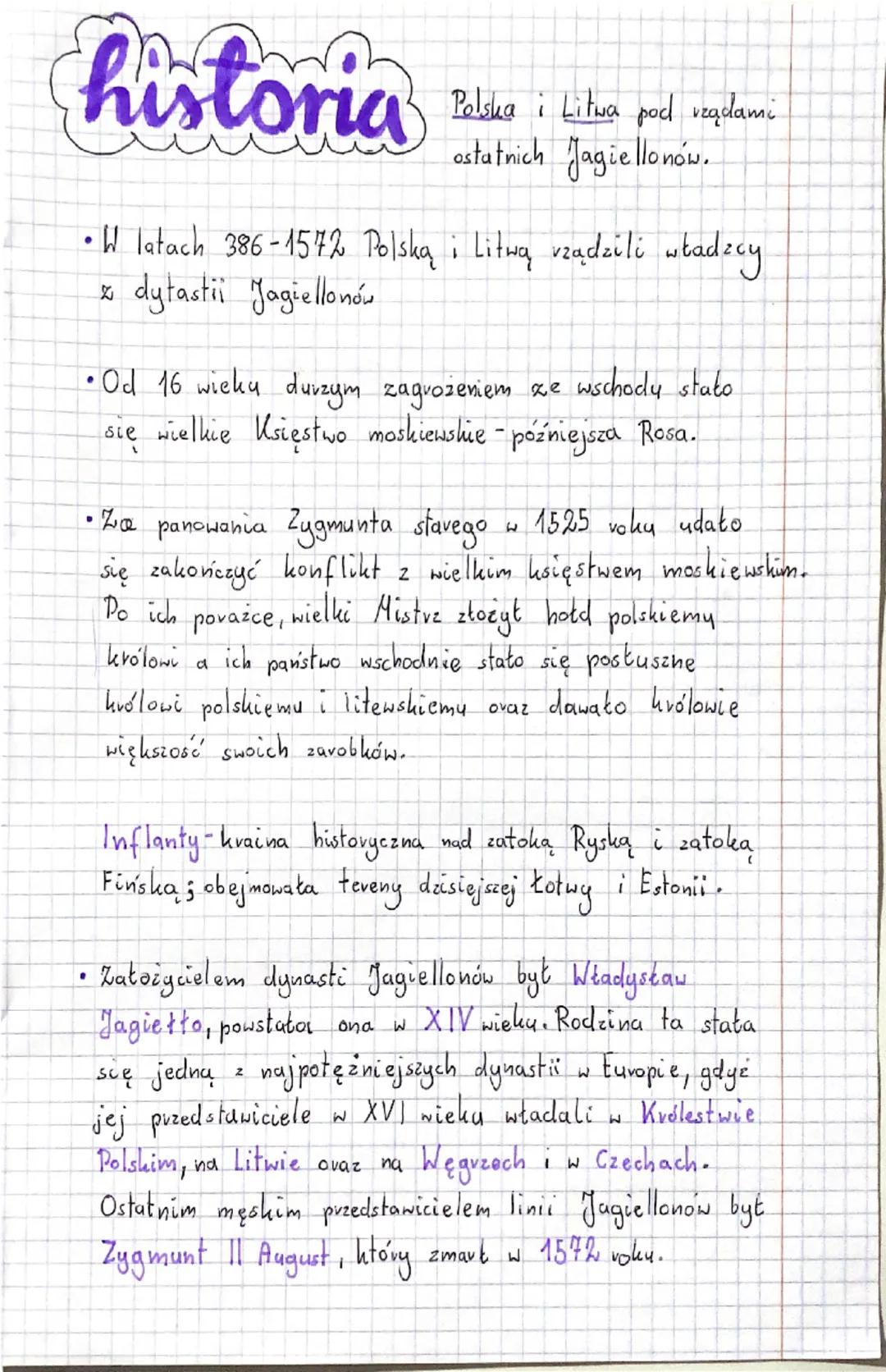 Historia Polski i Litwy za ostatnich Jagiellonów