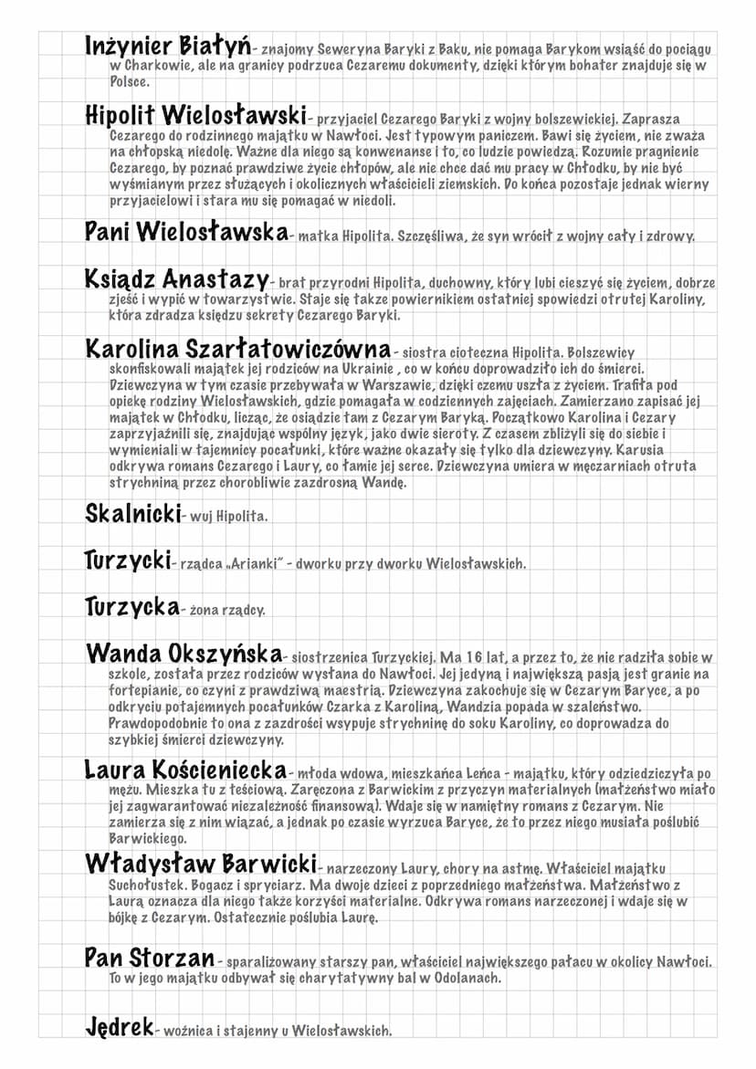 PRZEDWIOŚNIE
Autor: Stefan Żeromski
Typ utworu: powieść polityczna
Rok wydania: 1924 rok
Bohaterowie:
Cezary Baryka- główny bohater Przedwio