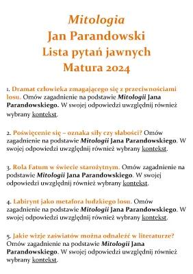 Know Mitologia  Jan Parandowski Lista pytań jawnych  Matura 2024 thumbnail