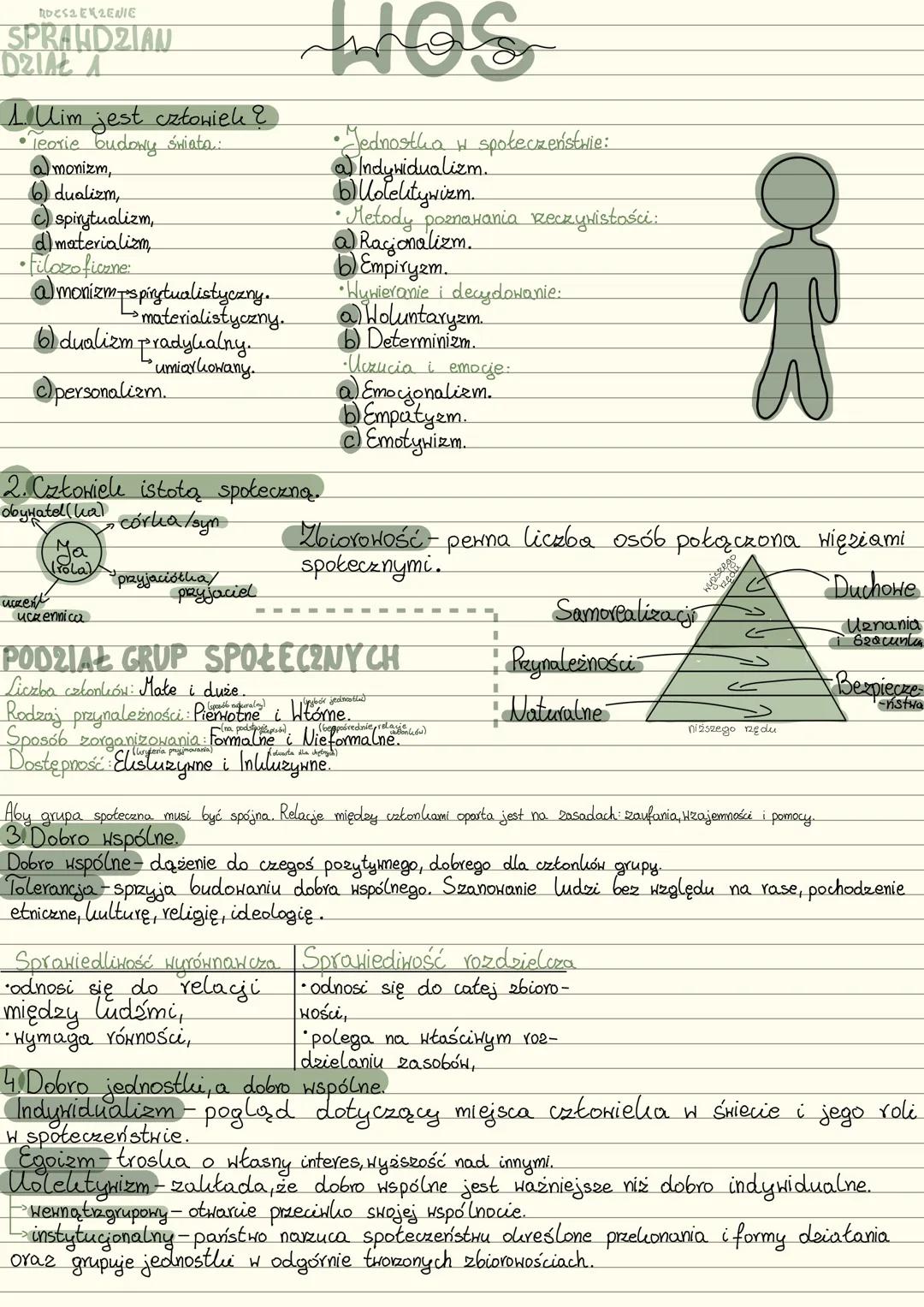RDES2ER2ENIE
SPRANDZIAN
DZIAŁA
1. Uim jest człowiek ?
•Teorie budowy świata:
a monizm,
6) dualizm,
c) spirytualizm,
dmaterializm,
Filozoficz