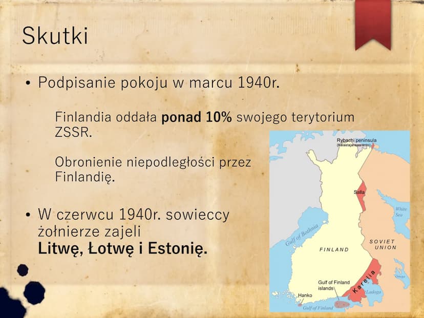 Wojna zimowa
Aleksandra Hołubicka Najważniejsze informacje
Wojnę zimowa stoczyły dwa państwa
Finlandia i ZSRR.
Czas trwania 30 XI 1939r. - 1