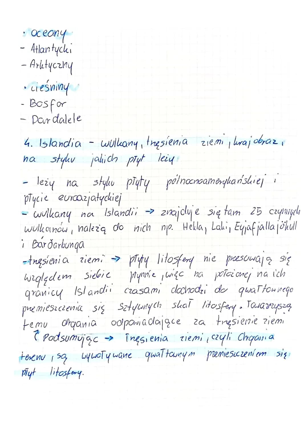 Zagadnienia
1. Granica między Europą, a Azją
prebiega wschodnim podnóżem gór Ural, do mora
kaspijskiego | północnym podnóżem katharu do
morz