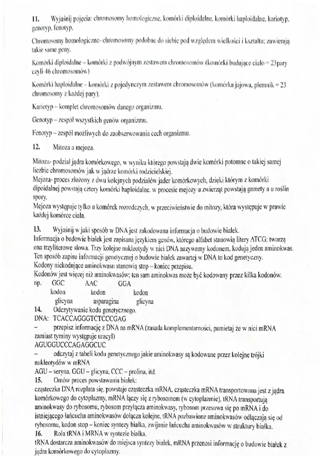 1. Czym zajmuje się genetyka?
Genetyka to nauka zajmująca się dziedziczeniem oraz zmiennością organizmów.
2.
Co to jest dziedziczność?
Dzied