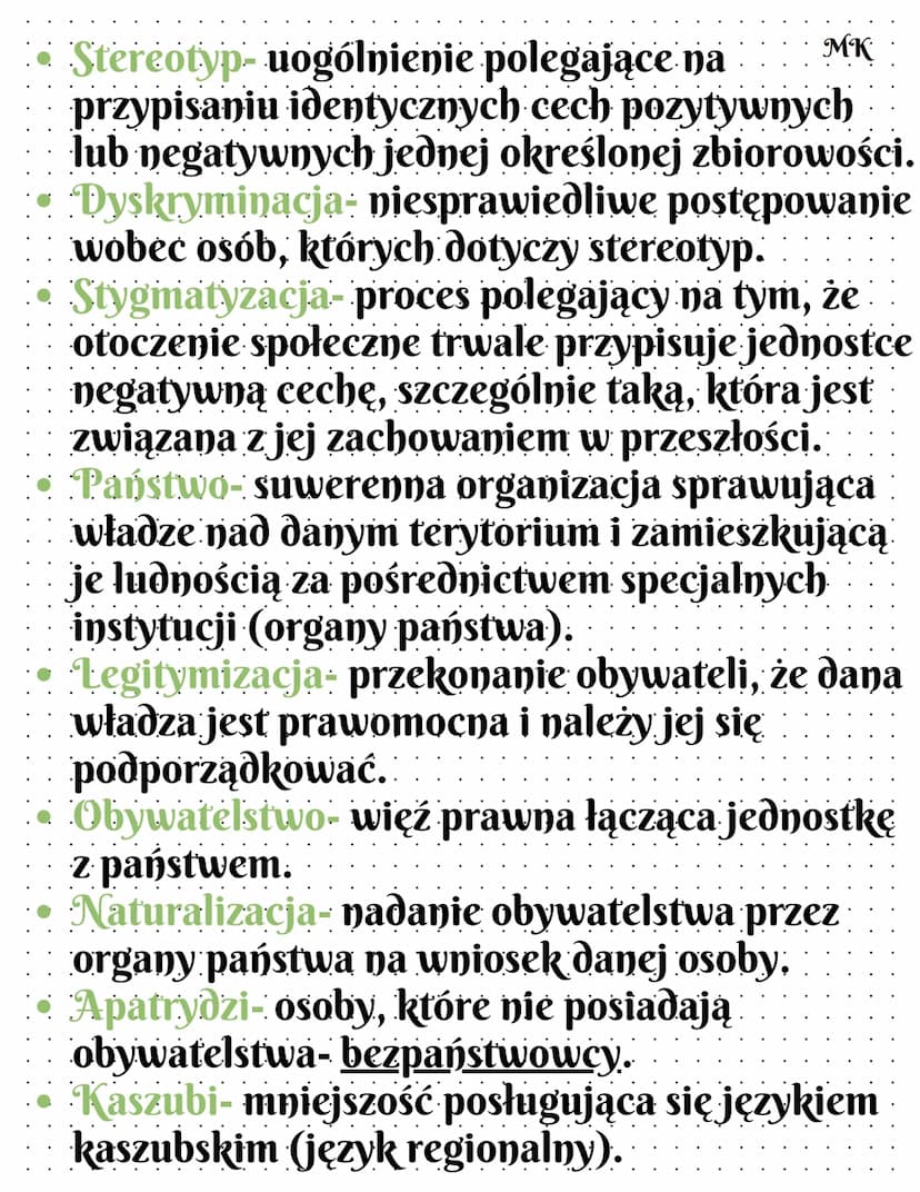 MK
Społeczeństwo
POJĘCIA:
Status- to określenie miejsca danej jednostki
(lub jednostek w zbiorowości).
Rola społeczna- prezentowanie w konta