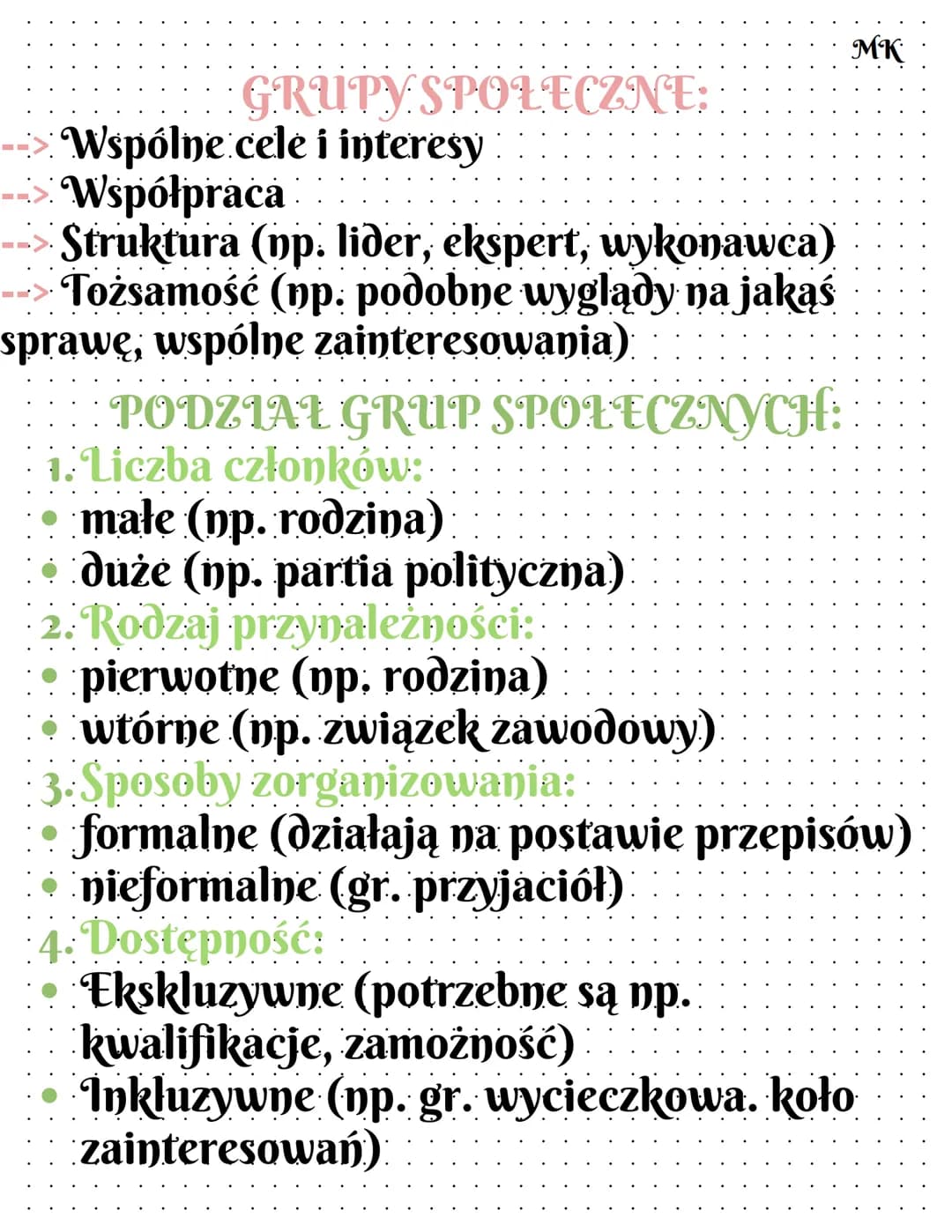 MK
Społeczeństwo
POJĘCIA:
Status- to określenie miejsca danej jednostki
(lub jednostek w zbiorowości).
Rola społeczna- prezentowanie w konta