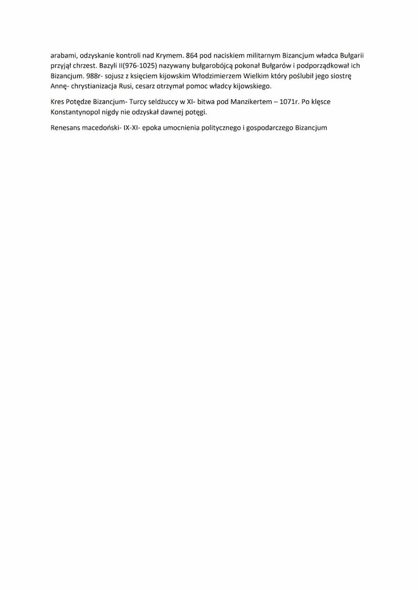CESARSRWO BIZANTYJSKIE
Bizantyjczycy do XVw nazywali się Rzymianami lub Chrześcijanami, byli jednak Rzymianami greckiego
kręgu językowego- n