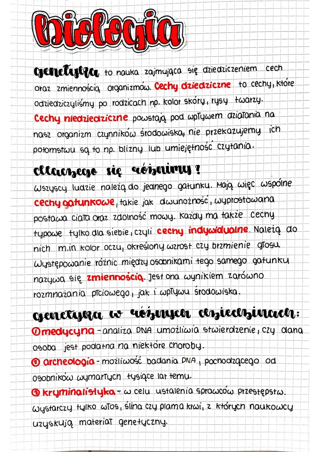 bistegia
genetyla to nauka zajmująca się dziedziczeniem cech
Oraz zmiennością organizmów. Cechy dziedziczne to cechy, które
Odziedziczyliśmy