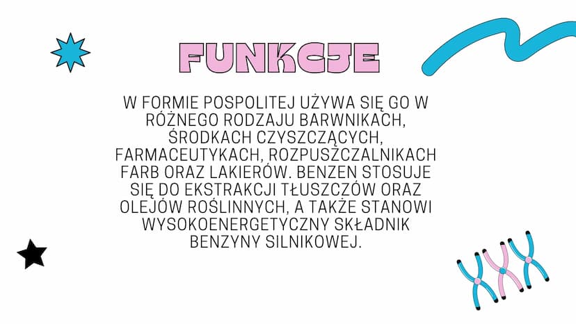BENZN
czyli niewidzialny truciciel SY 8
Jest to bezbarwna ciecz o
charakterystycznym zapachu. Nie
rozpuszcza się on w wodzie i jest
substanc