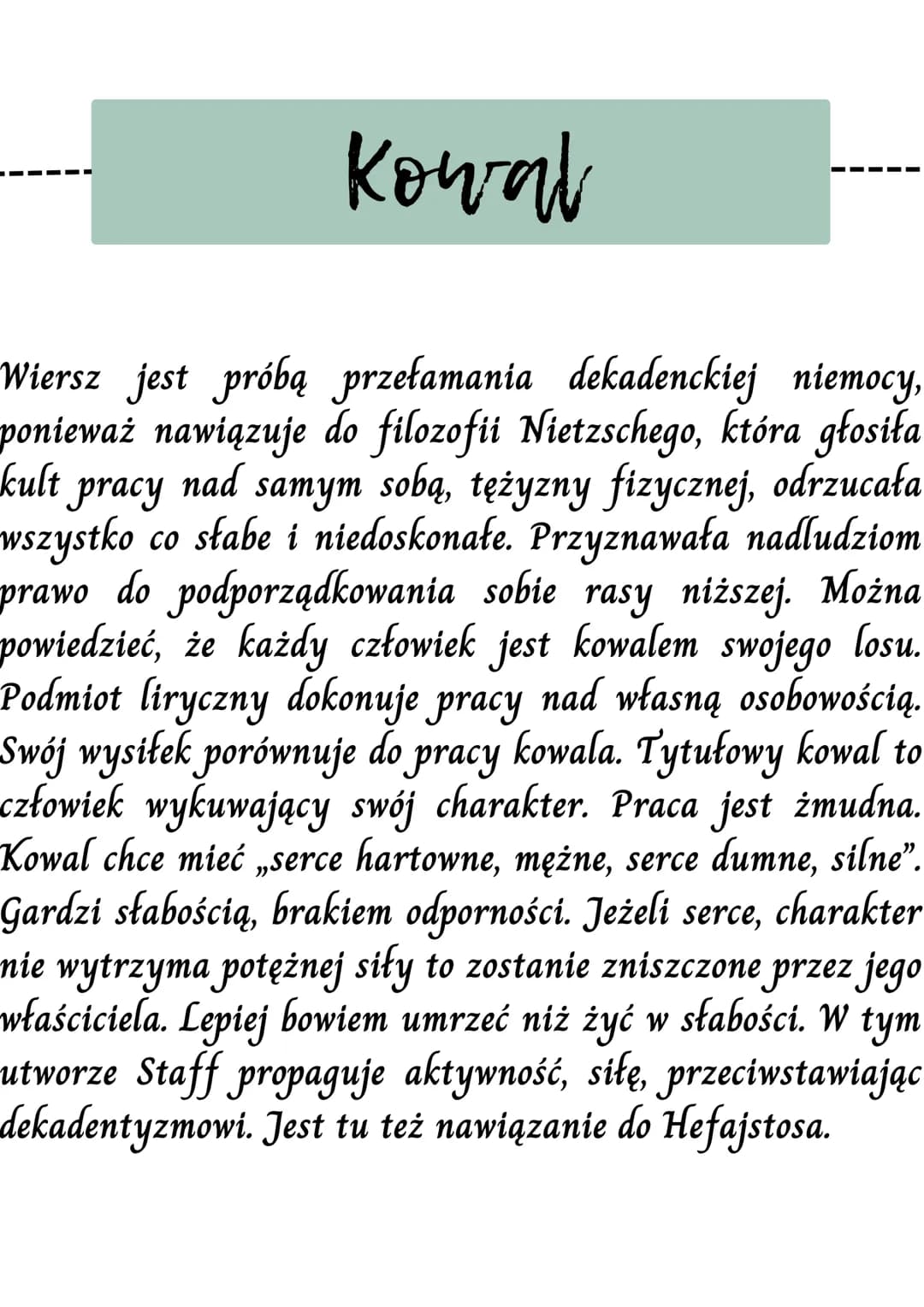 
<p>Leopold Staff był nietypowym pisarzem, który tworzył w trzech różnych epokach: młodej Polsce, 20-leciu międzywojennym i po wojnie. Te ep