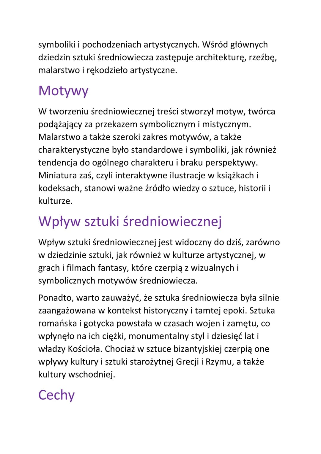 Sztuka średniowiecza
Sztuka średniowiecza to złożona i różnorodna dziedzina,
obejmująca okres od upadku Cesarstwa Rzymskiego w V
wieku do ok