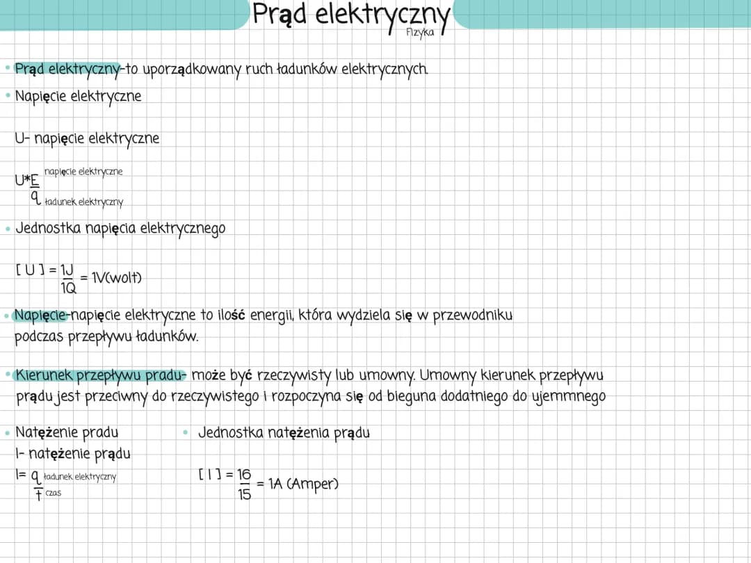 Fizyka-Prąd elektryczny 