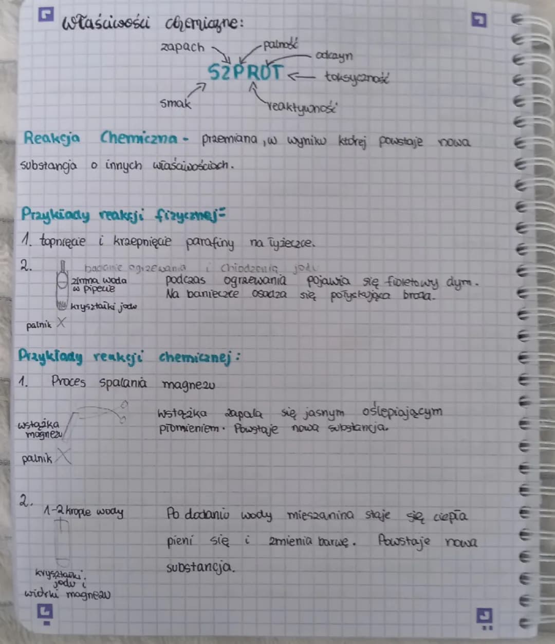 G
Chemia
Substancja-fragment materü • Określonych właściwościach fizycznych i
chemicanych
Materia wszystko to, co nas otacza
Substancje
pros