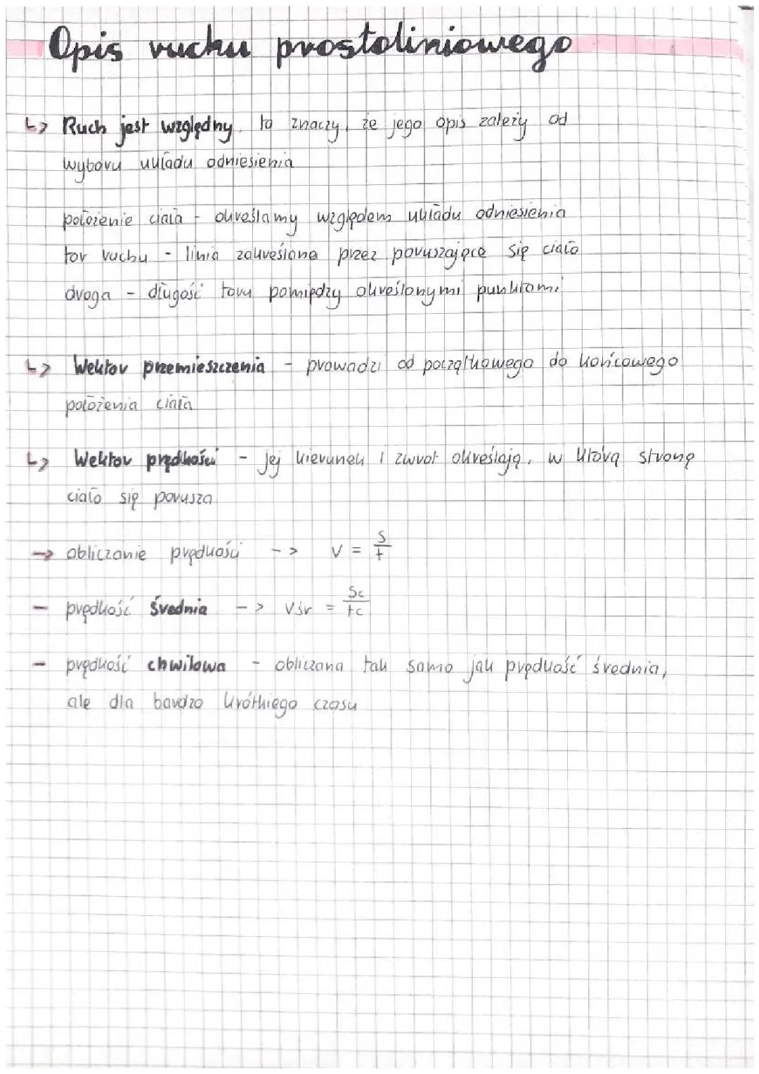 Ruch Prostoliniowy - Wyjaśnienie i Przykłady