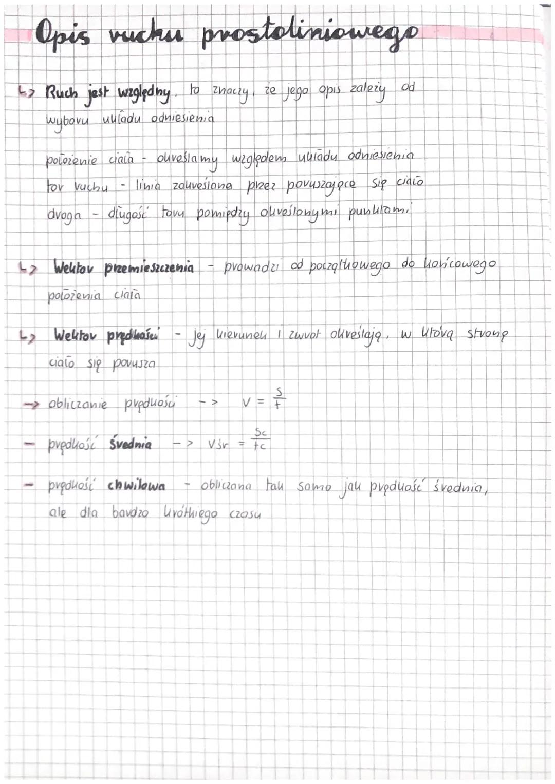 Opis vucku prostoliniowego
L₂ Ruch jest względny, to znaczy że jego opis zależy od
wybovu uuladu odniesienia
polożenie ciala określamy wzglę