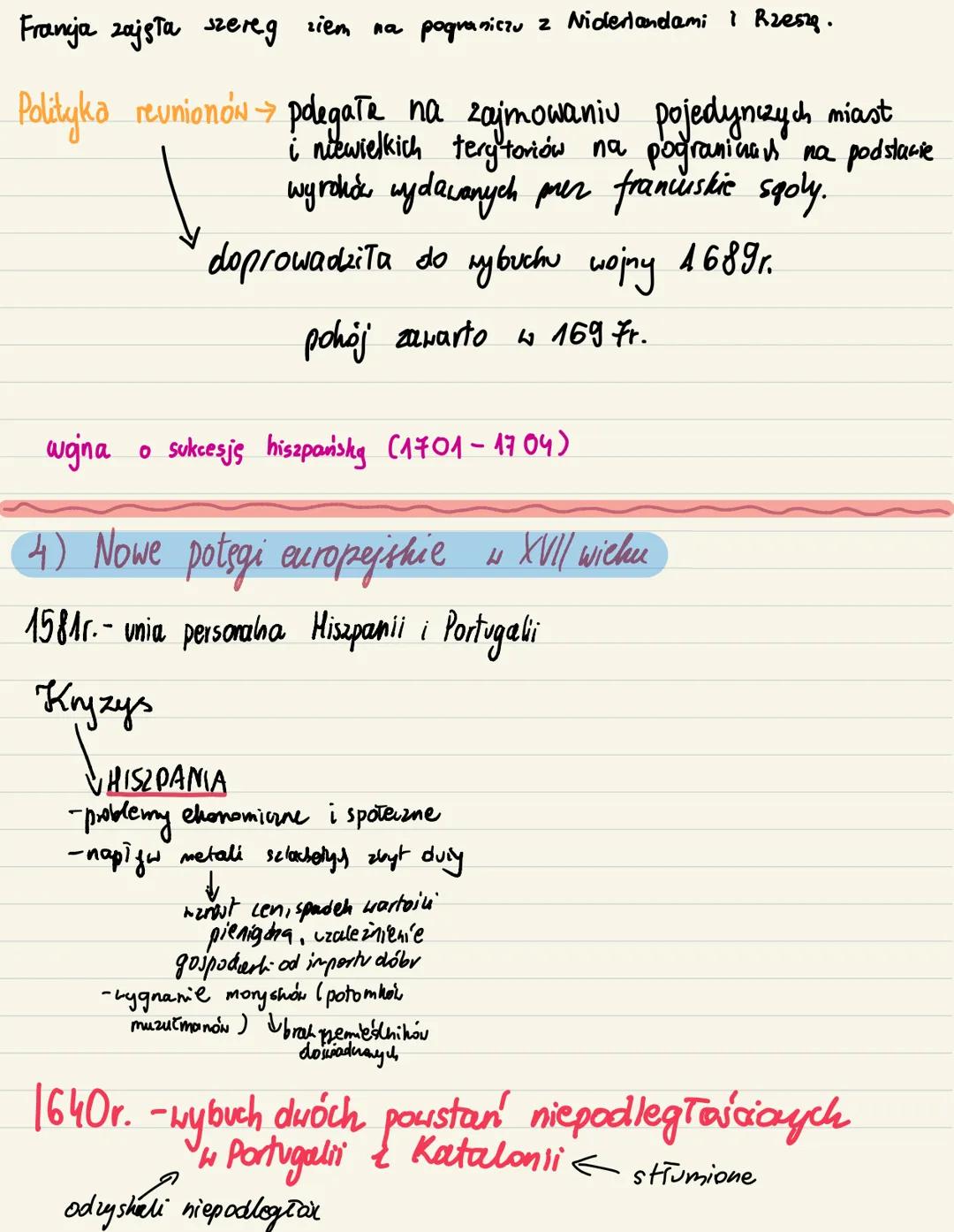 3) Absolutyzm
Henryk IV Burbon - 1594-1610 panował
↓
wygas!!
konflikt
religijny
we Frany's
WzmocmT
władzę
królewskg
zreformerat
aparat ungdn