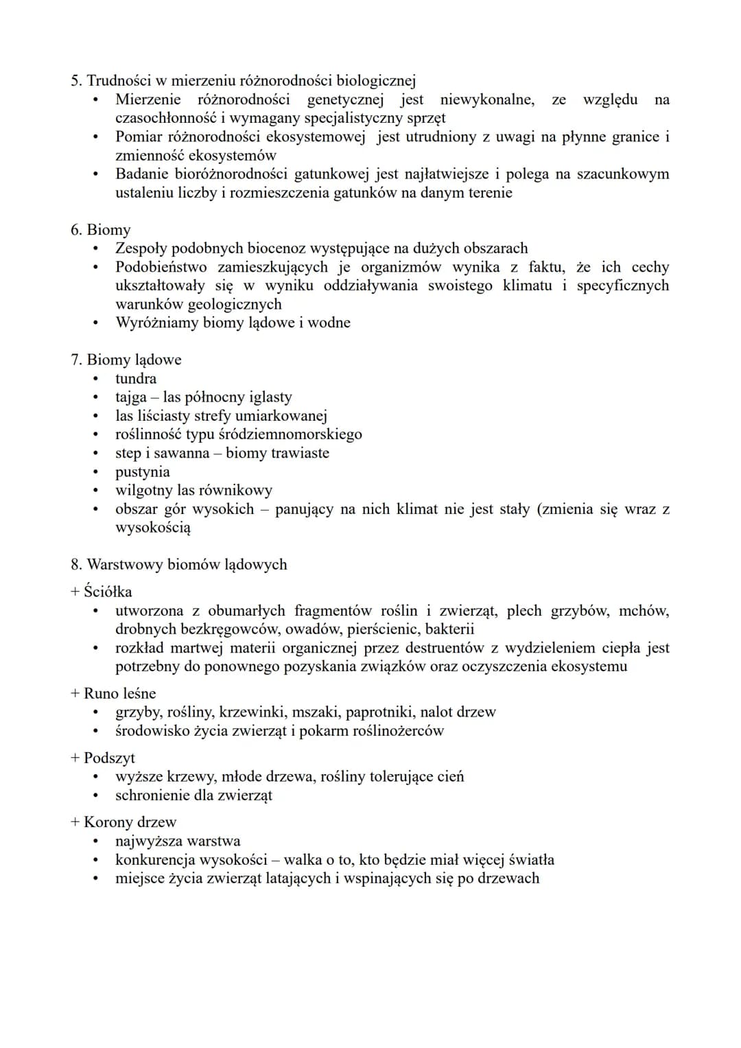 1. Czym jest różnorodność biologiczna?
Jest to bogactwo form życia na Ziemi, inaczej zwane bioróżnorodnością.
Wyróżnia się trzy poziomy bior