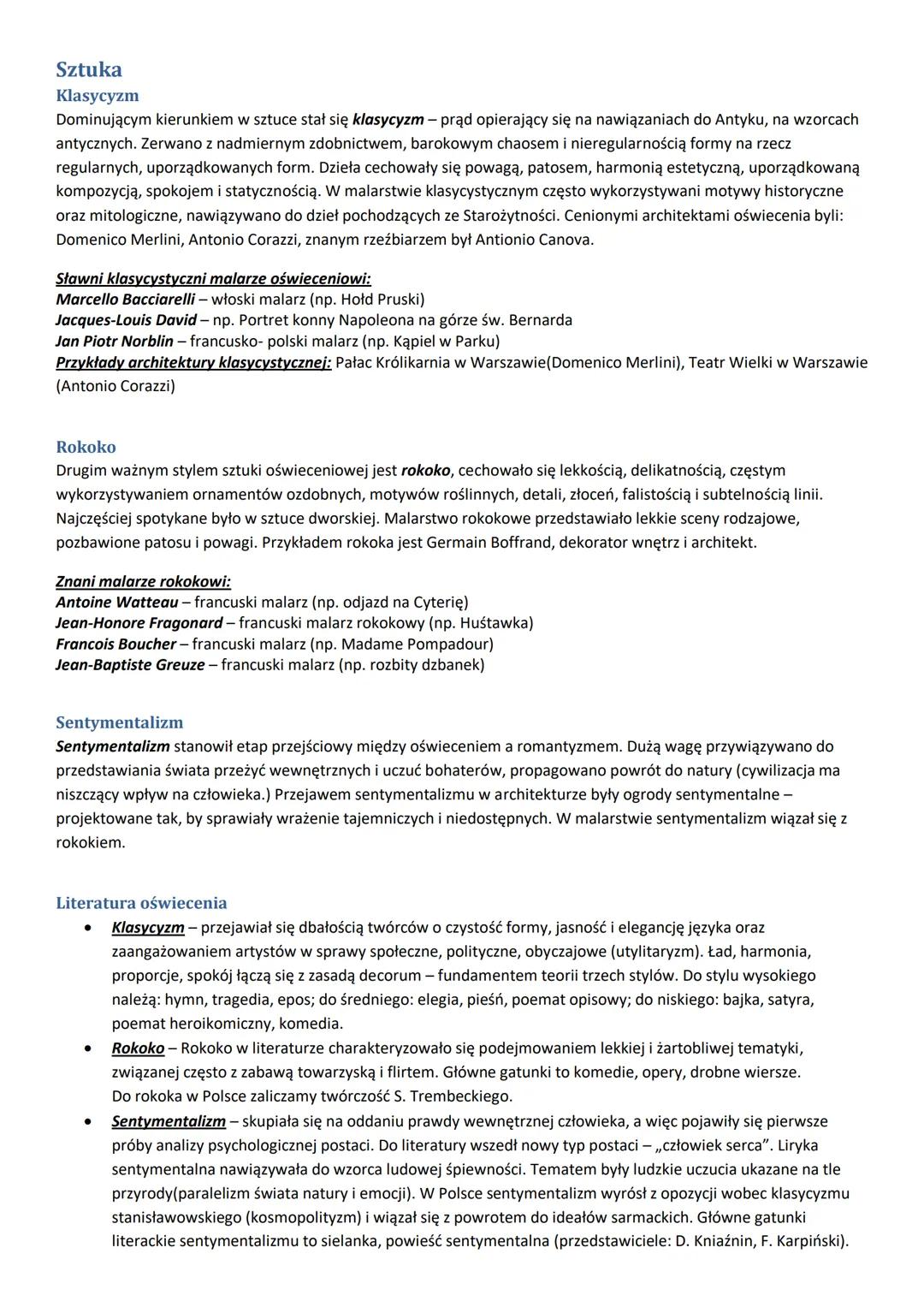 Oświecenie
Nazwa epoki
Oświecenie - Wiek rozumu, nauki i filozofii.
Nazwa ,,oświecenie" jest tłumaczeniem języka angielskiego i francuskiego