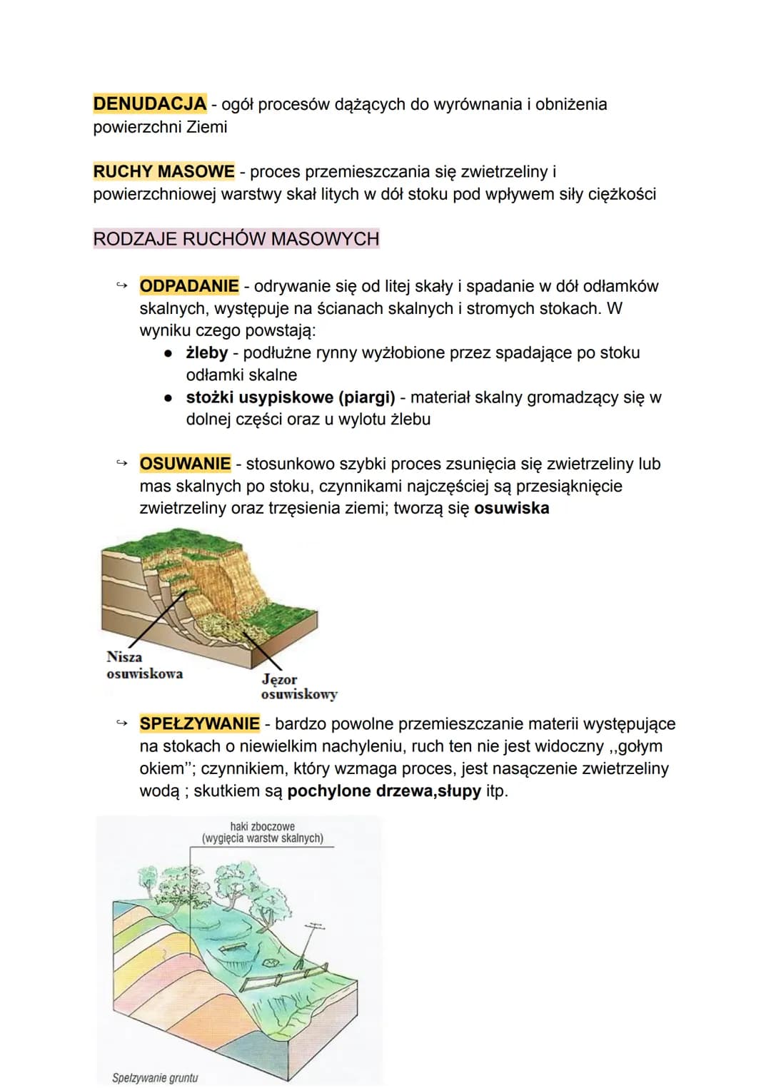 PROCESY EGZOGENICZNE
WIETRZENIE SKAŁ - proces geologiczny prowadzący do
• rozpadu skał
rozkładu skał
CZYNNIKI WPŁYWAJĄCE NA PRZEBIEG WIETRZE